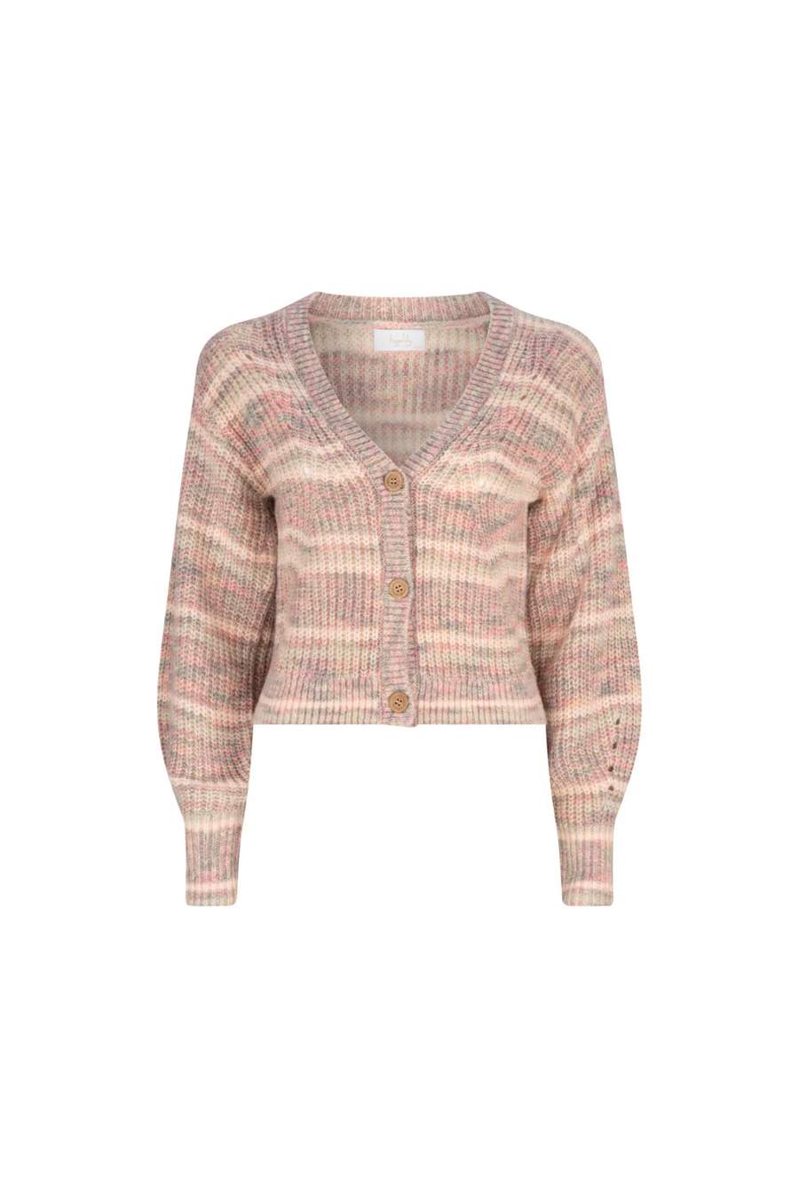 Tigerlily Olympia Alba Cropped Cardigan - Soft Pink Stripe