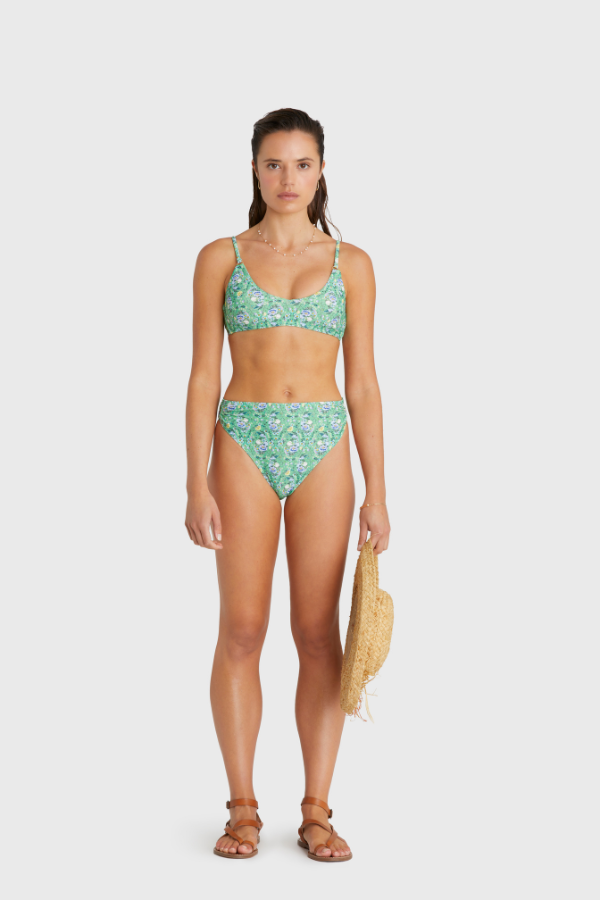 Heaven Madeline  Bikini Top - Multi/Green