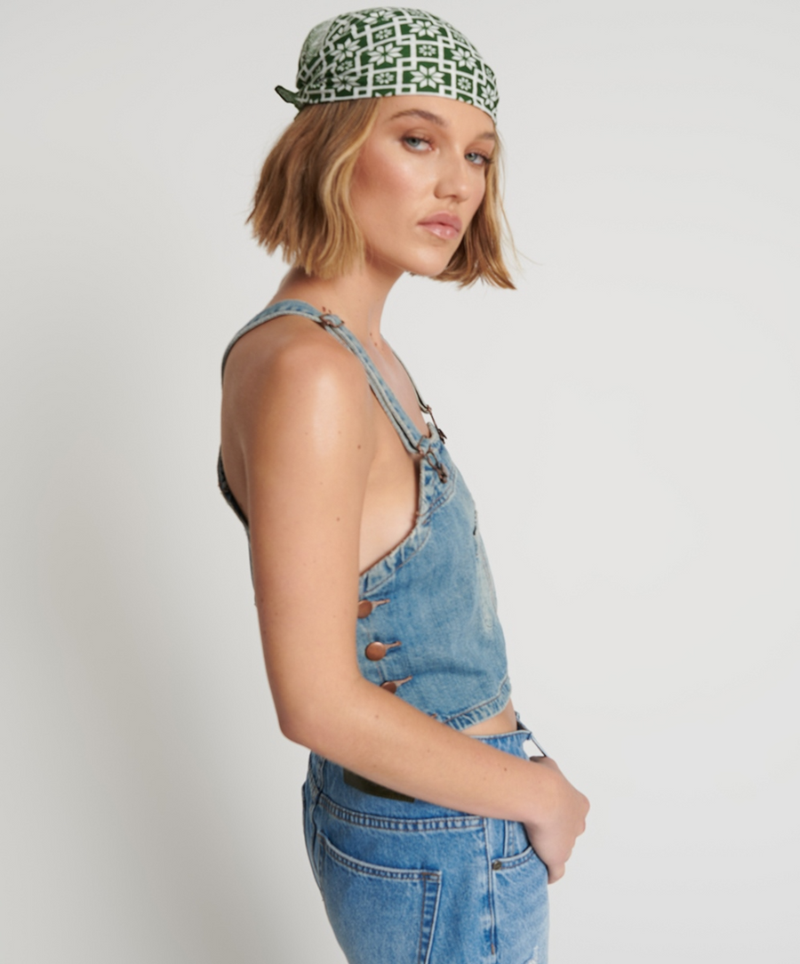 One Teaspoon Denim Pinafore Top/ Pacifica