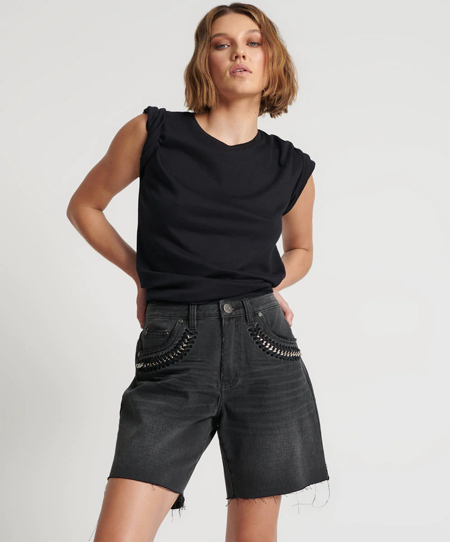 One Teaspoon Storm Grey Jackson Shorts - Storm Grey