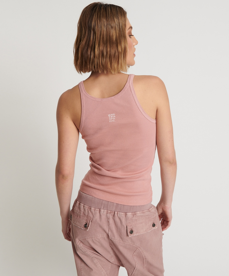 One  Teaspoon Blush Ribbed Tank Top - Blush