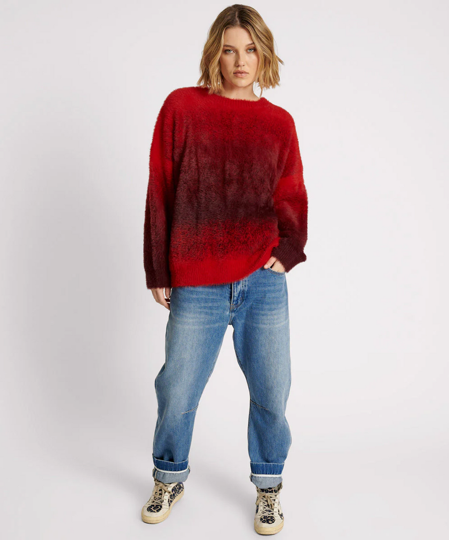 One Teaspoon Burning Sunset Ombre Knit Sweater