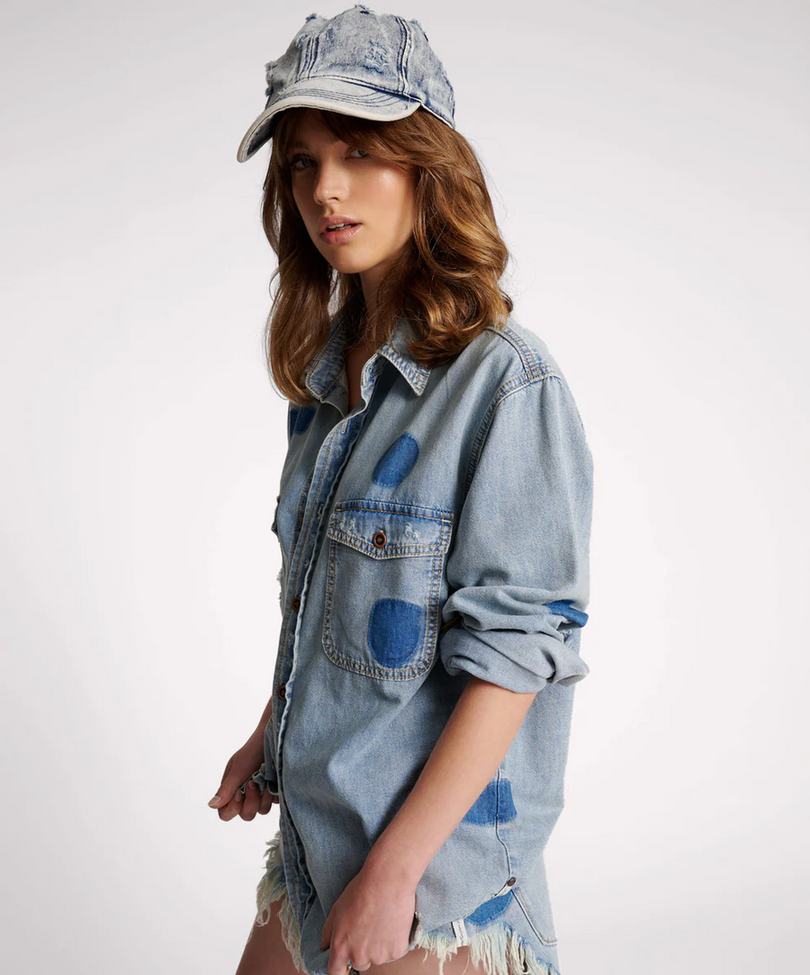 One Teaspoon Patched Everyday Denim Shirt - Hendrixe