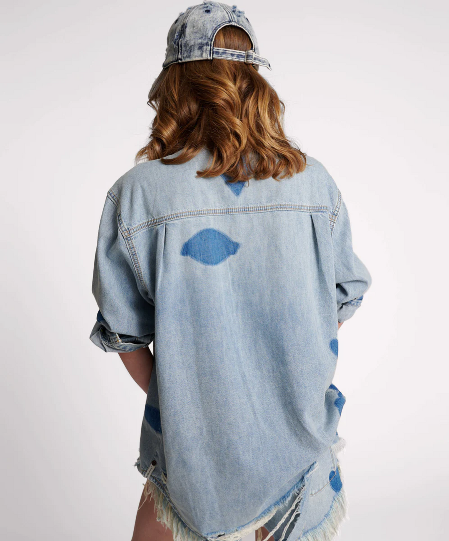 One Teaspoon Patched Everyday Denim Shirt - Hendrixe