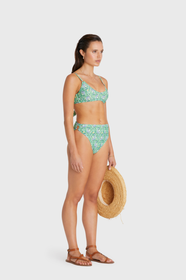 Heaven Madeline  Bikini Top - Multi/Green