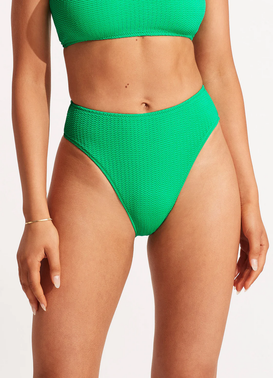 Seafolly  Secret Graden High Rise  Bikini Pant  - Jade