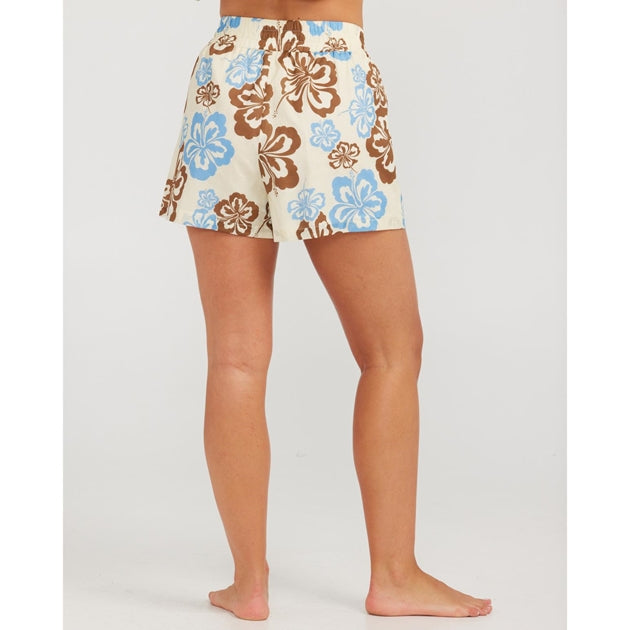 Charlie Holiday Casey Short - Cream Hibiscus