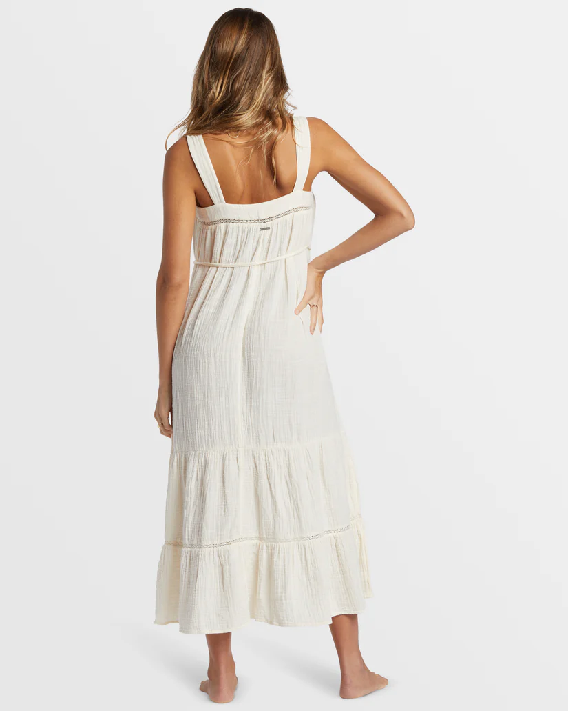 Billabong  Summers End Maxi  Dress - White Cap