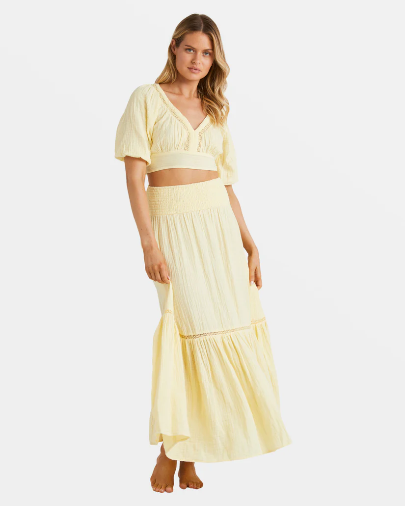 Billabong In Palms Top - Retro Yellow