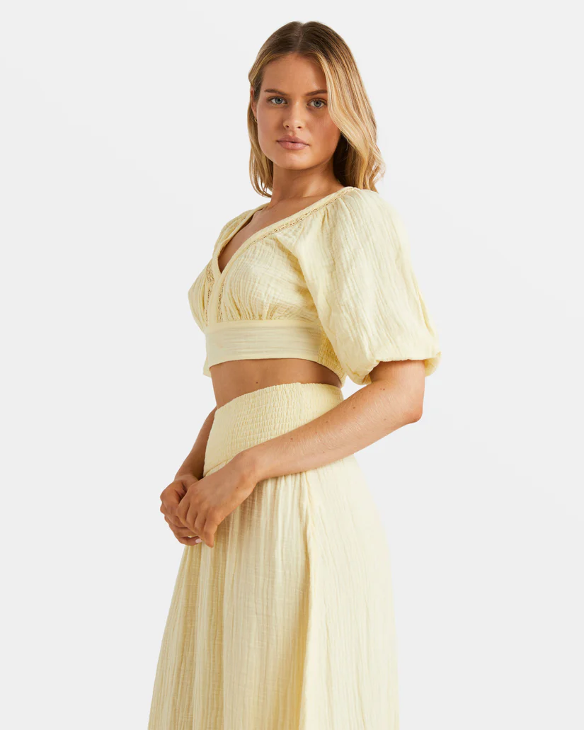 Billabong In Palms Top - Retro Yellow