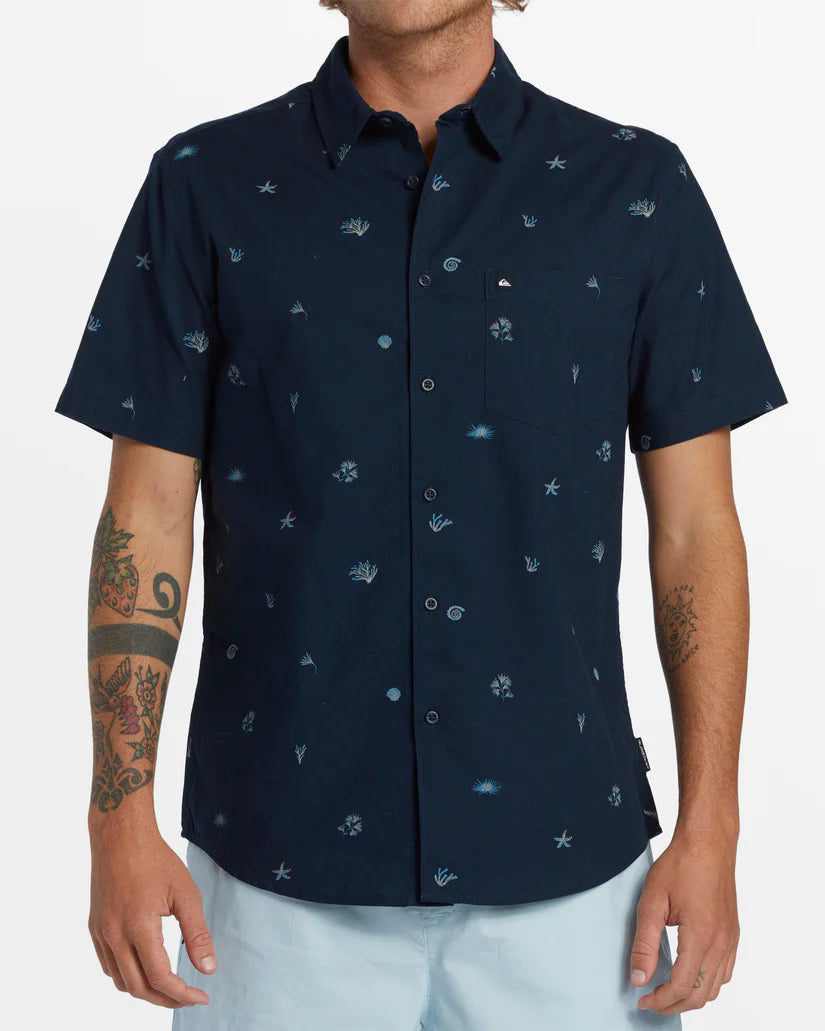 Quiksilver Apero  Classic  SS Shirt - Dark Navy