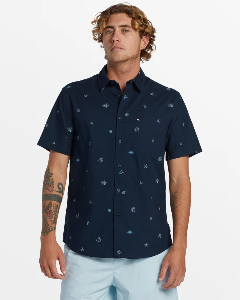 Quiksilver Apero  Classic  SS Shirt - Dark Navy