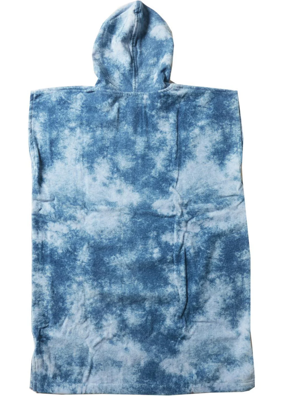 Vissla Boys Changing Towel Poncho  - Blue Tie Dye