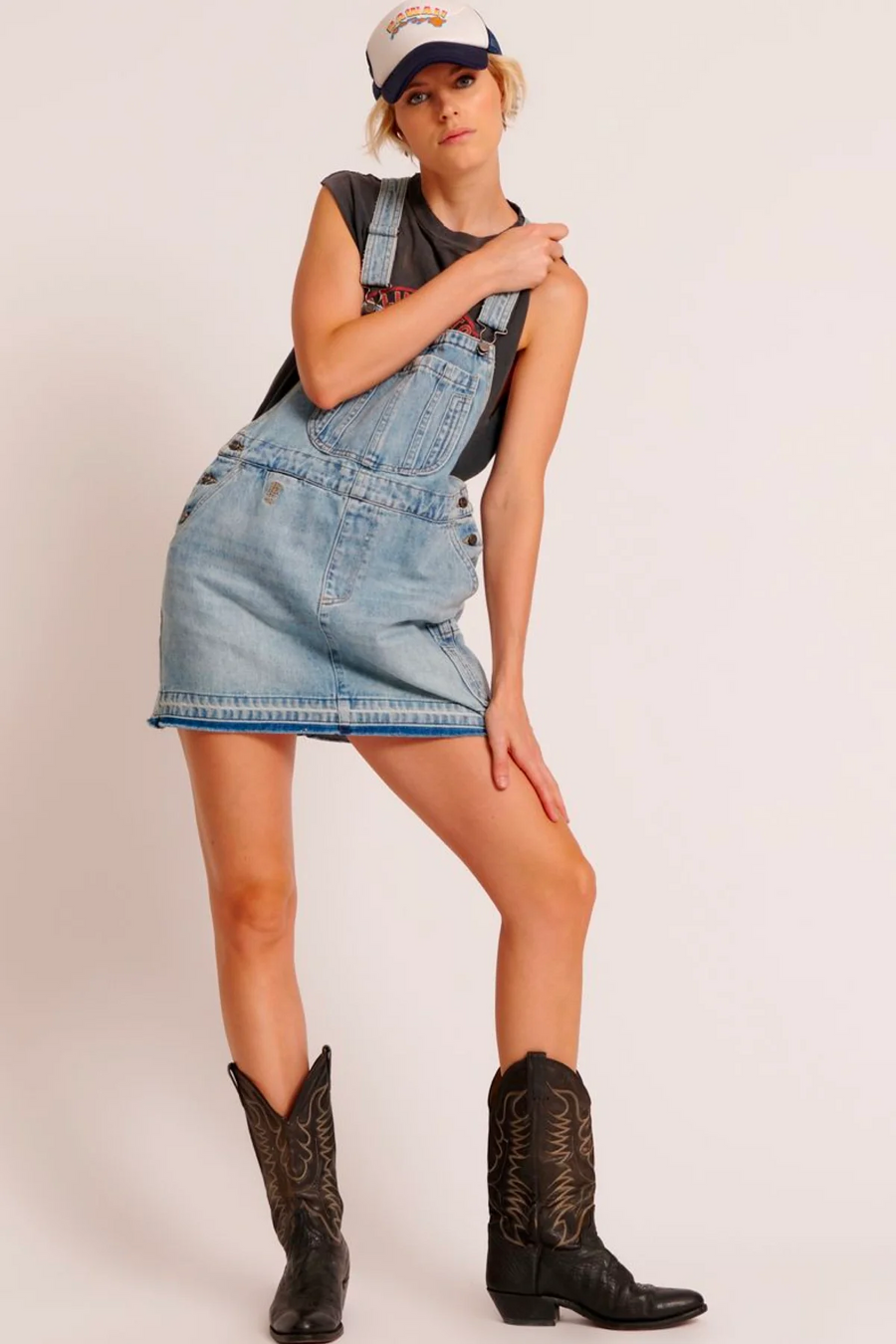 One Teaspoon Hendrixe Stanton St Mini Denim Dress - Hendrixe