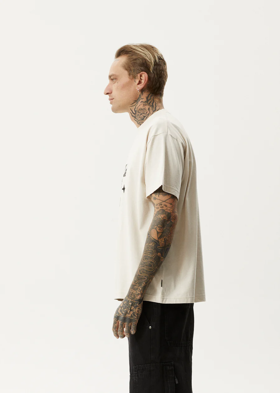 Afends Disorder Boxy Tee - Moonbeam