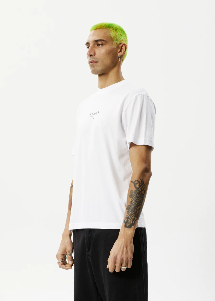 Afends Space Recycled Retro  Fit Tee - White