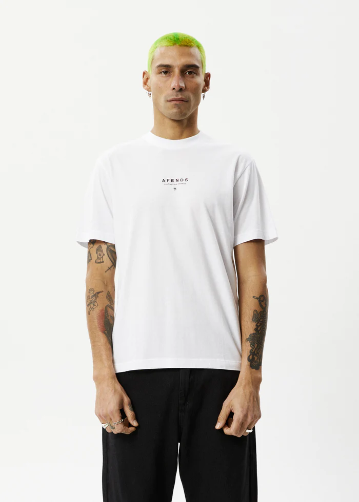 Afends Space Recycled Retro  Fit Tee - White