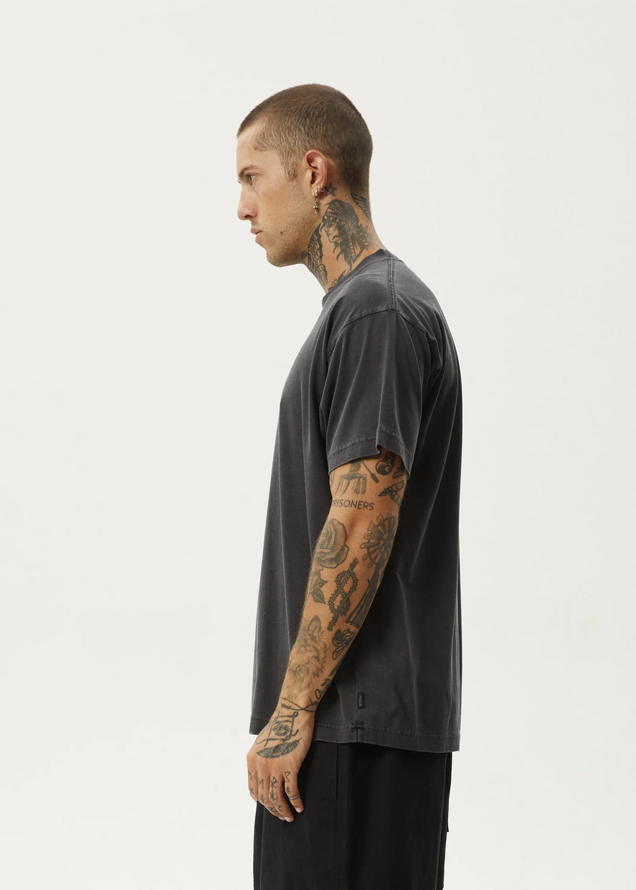 Afends Star Recycled  Boxy Fit Tee - Stone Black