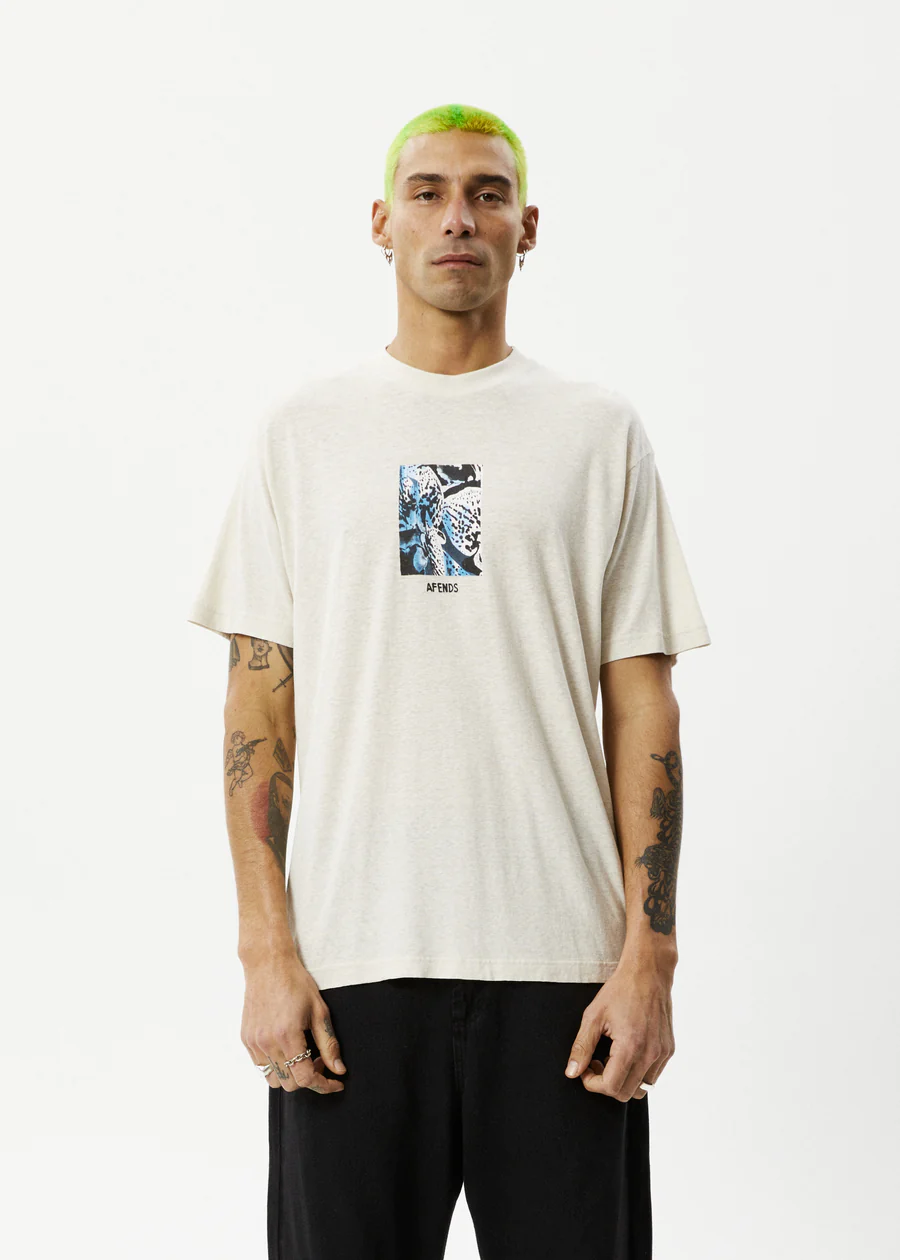 Afends Dossy Recycled Boxy Fit Tee - Moonbeam