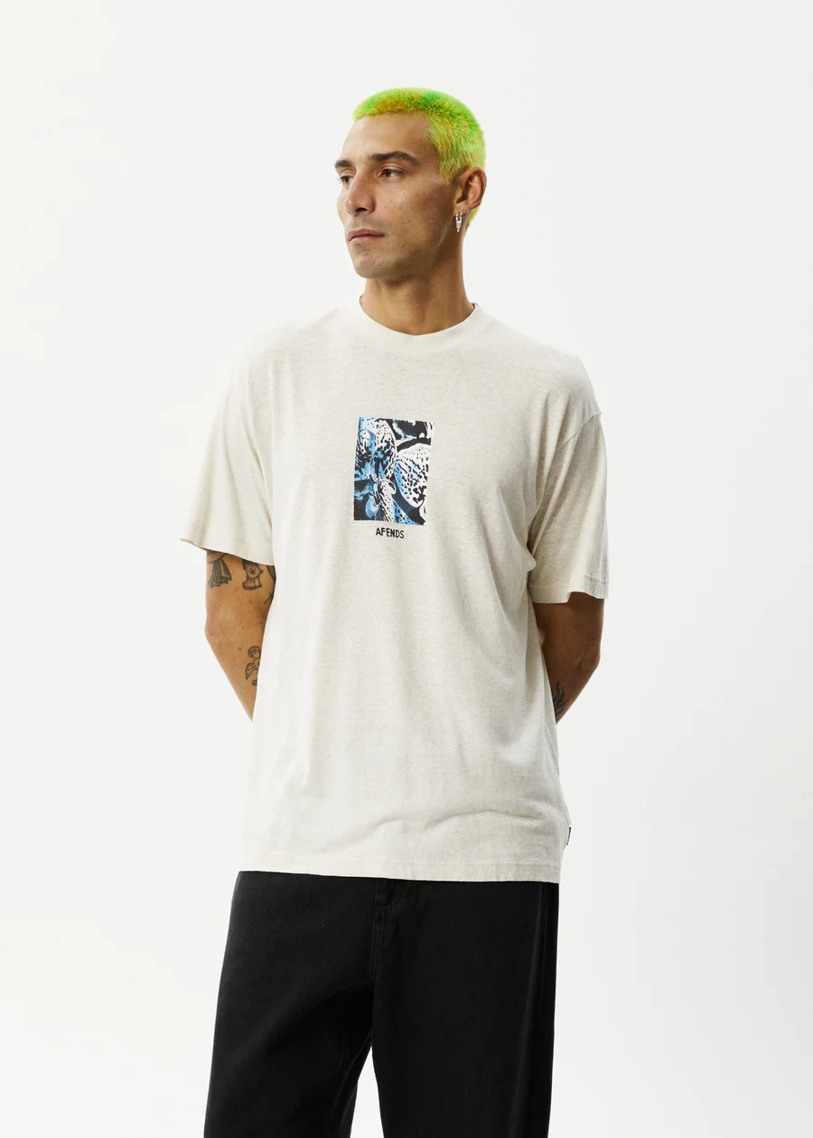 Afends Dossy Recycled Boxy Fit Tee - Moonbeam