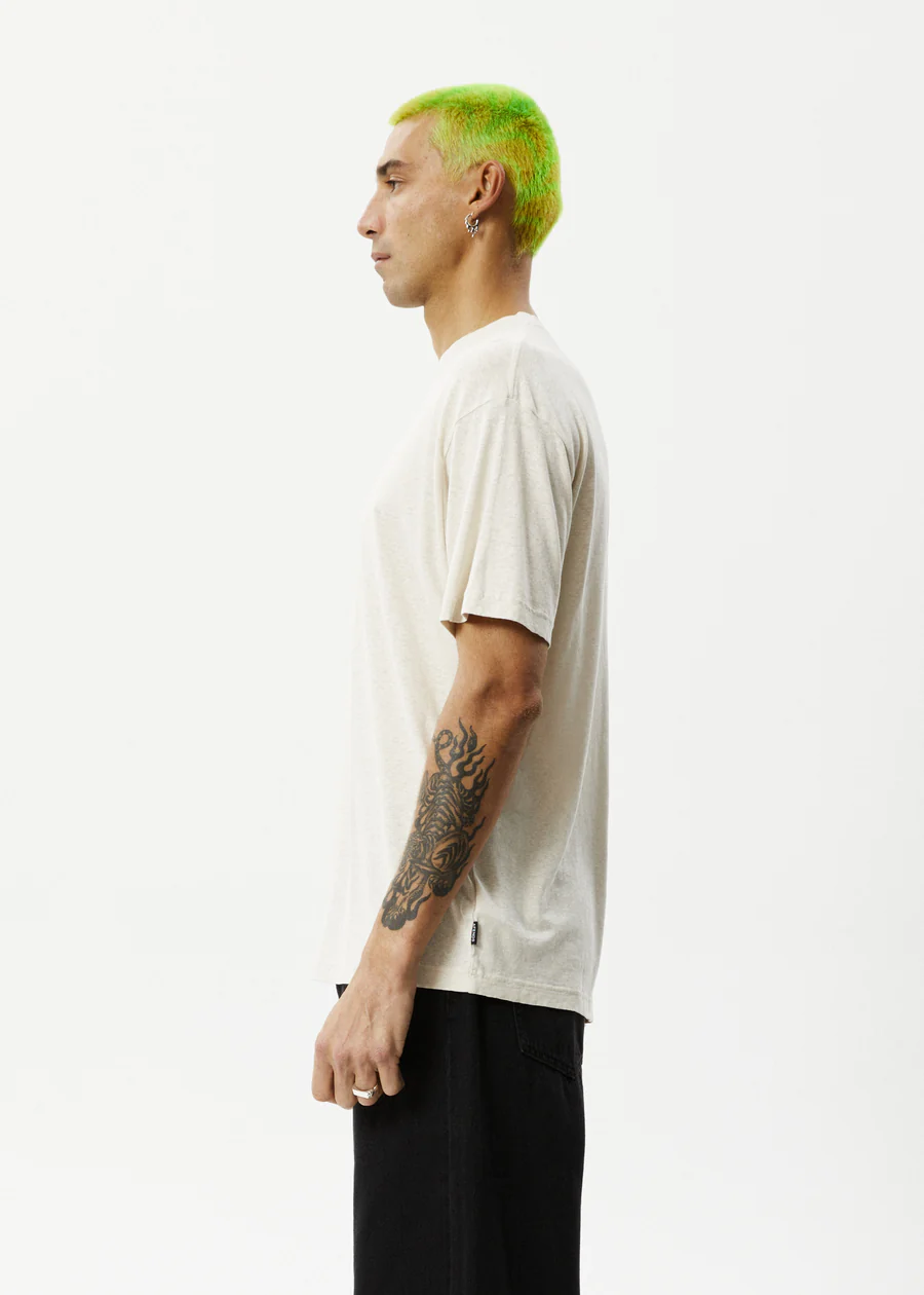 Afends Dossy Recycled Boxy Fit Tee - Moonbeam