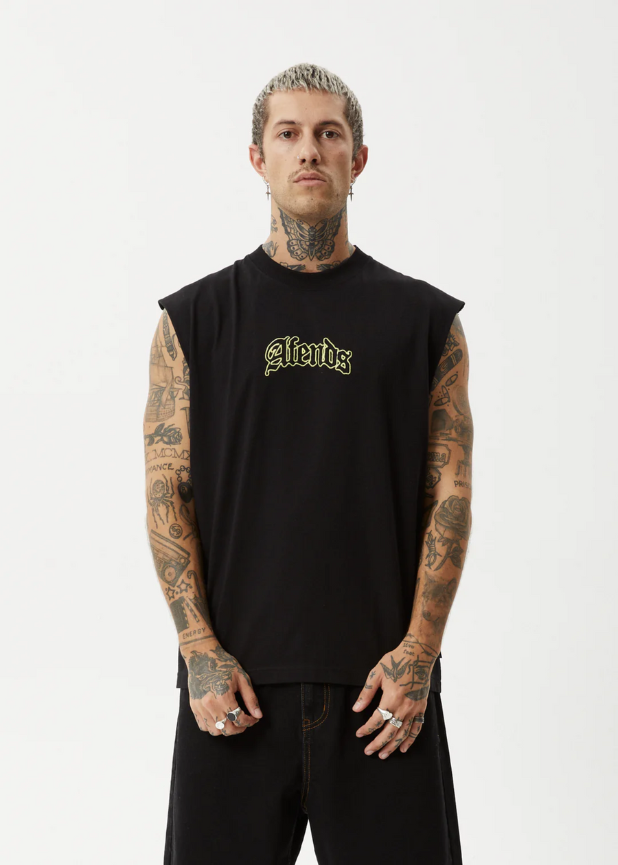 Afends Home Recycled Sleeveless Tee - Black