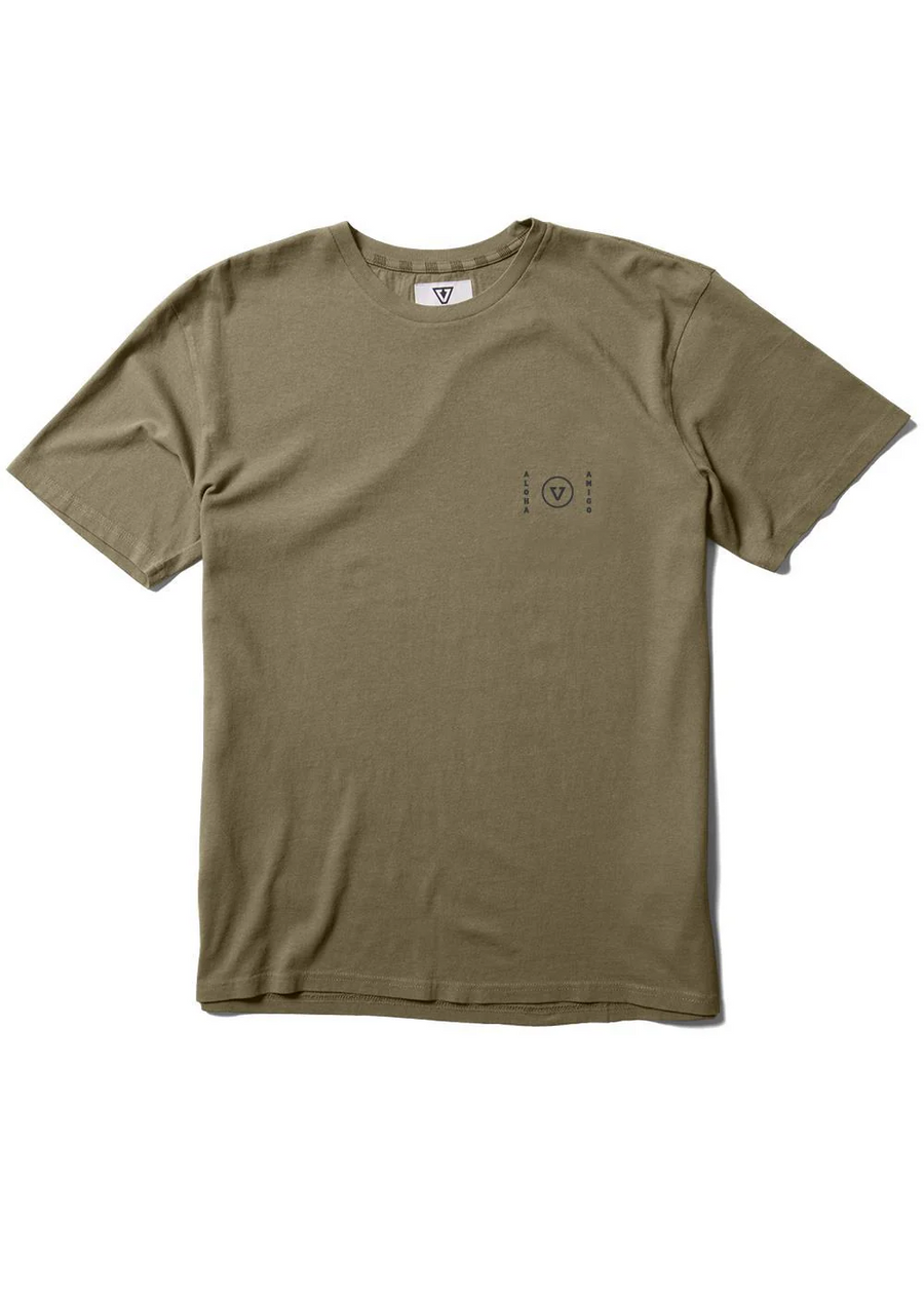 Vissla Parrodise Organic Blend  SS Tee - Dark Khaki