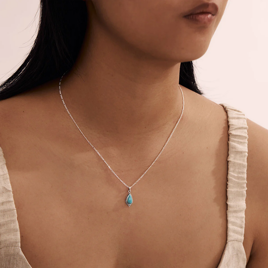 Midsummer Star Tear of Joy Turquoise Necklace