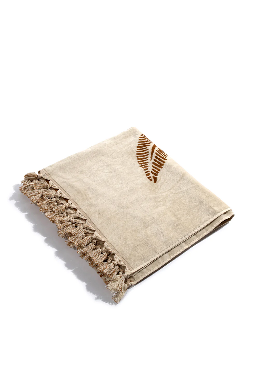 Tigerlily Palm Towel - Coconut Sand