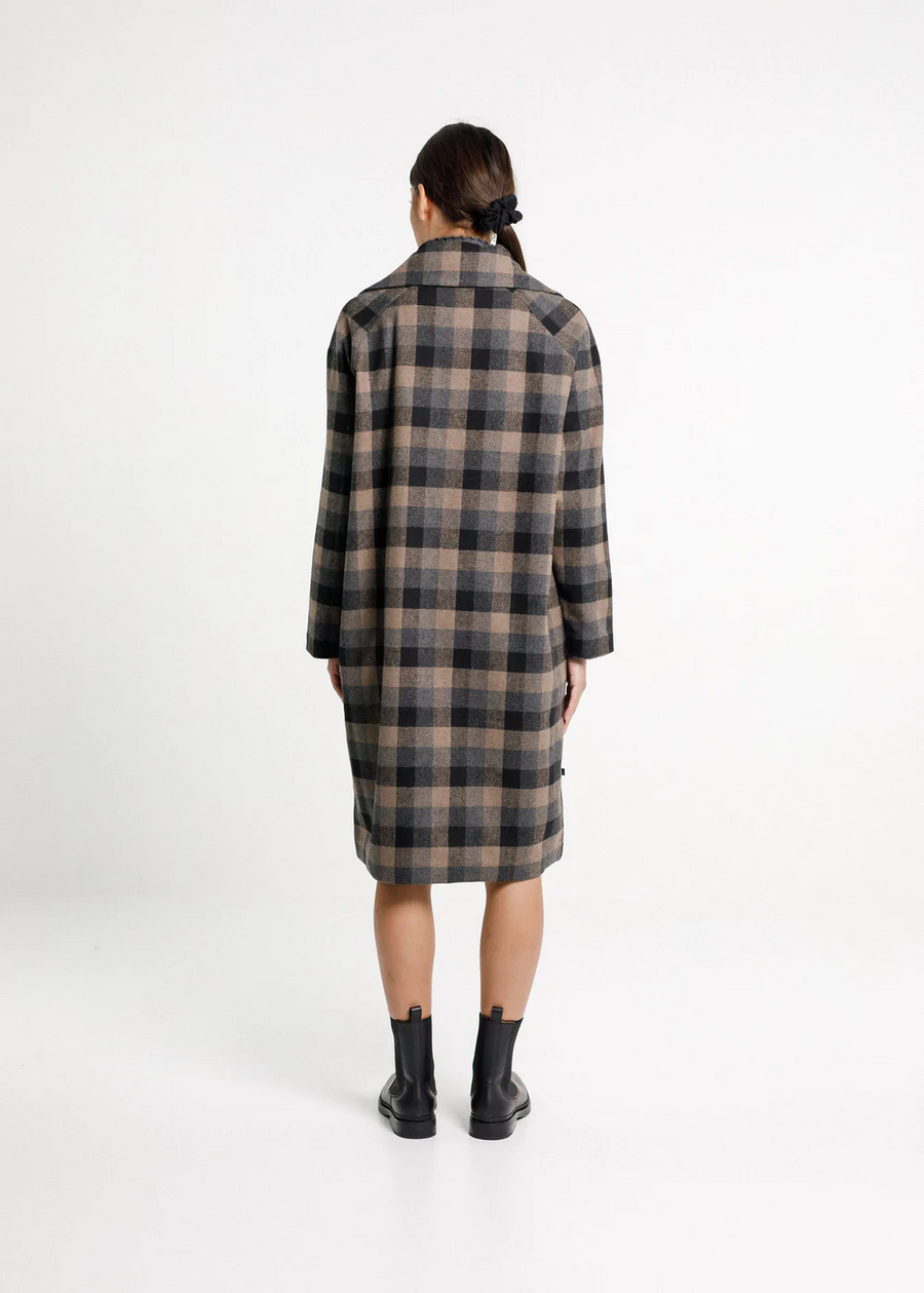 Thing Thing Quinn Coat - Ash Plaid