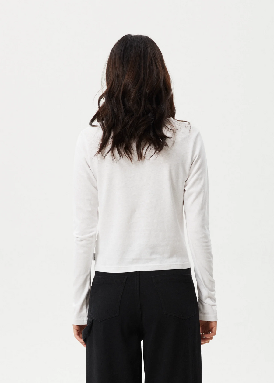 Afends Elevate Hemp Long Sleeve Tee - White