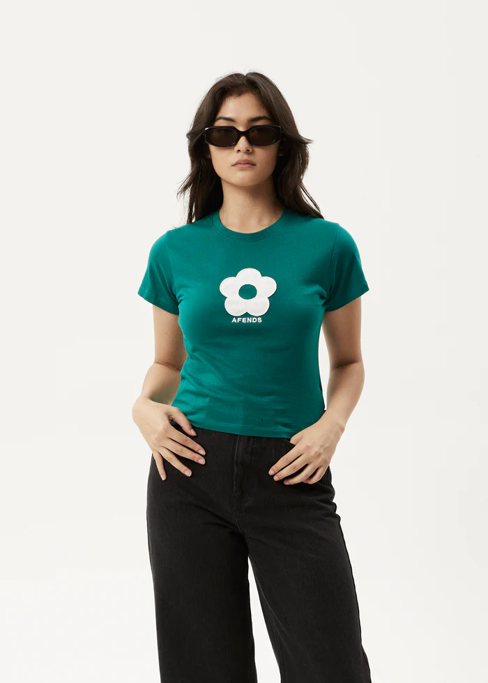 Afends Blossom  Baby Tee  - Pine