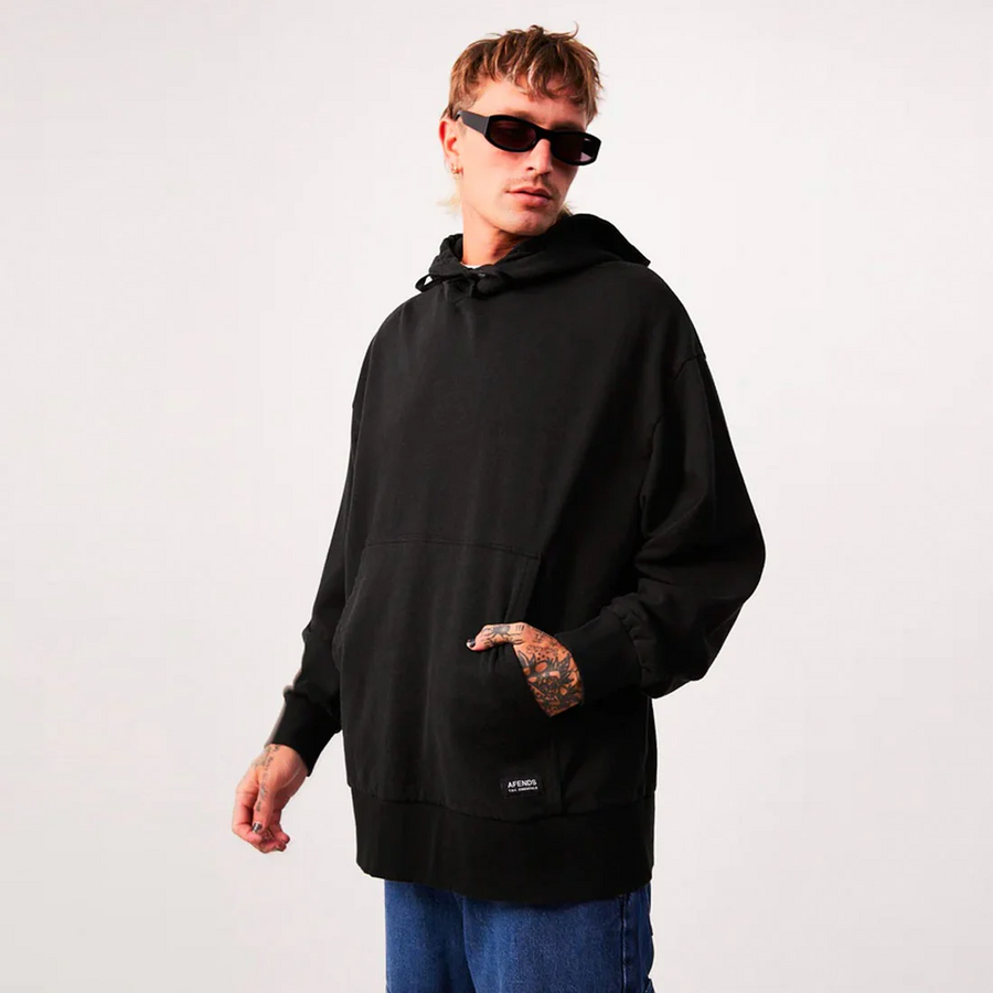 Afends All Day Hemp Hoodie -Black