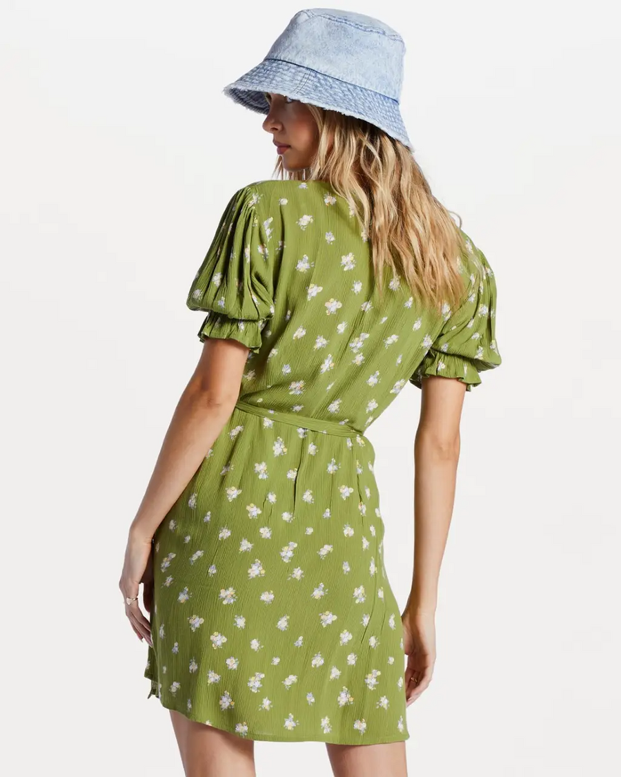 Billabong Chiquita Wrap Dress - Green Eyes