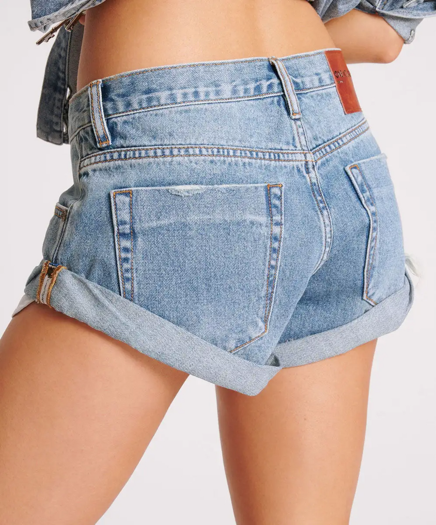 One Teaspoon Cobaine Bandits Low Waist Denim Short - Cobaine