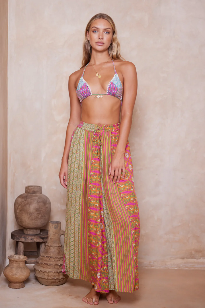 Tigerlily Alora Shani Wide Leg Pant - Alora Pink Stripe