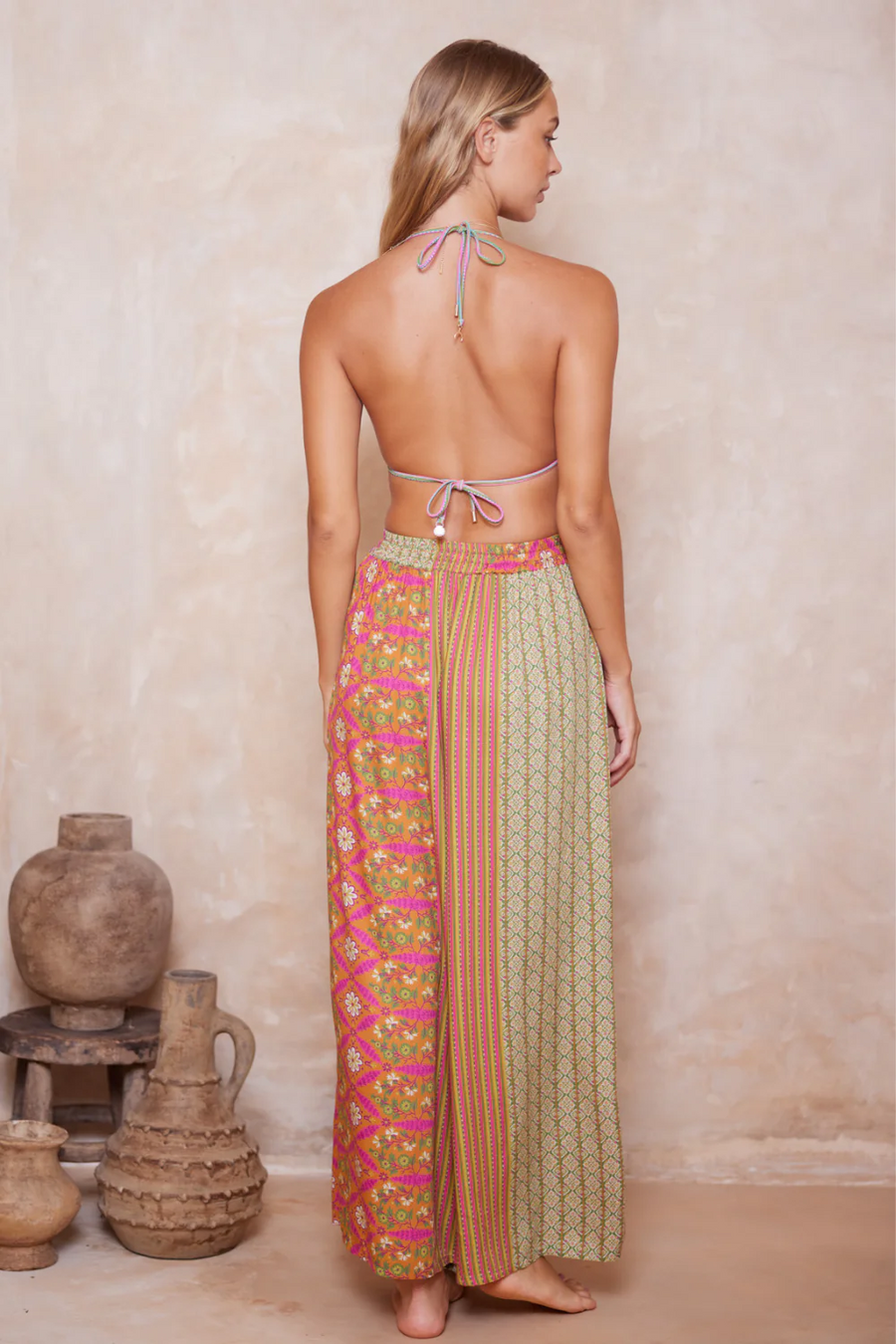 Tigerlily Alora Shani Wide Leg Pant - Alora Pink Stripe