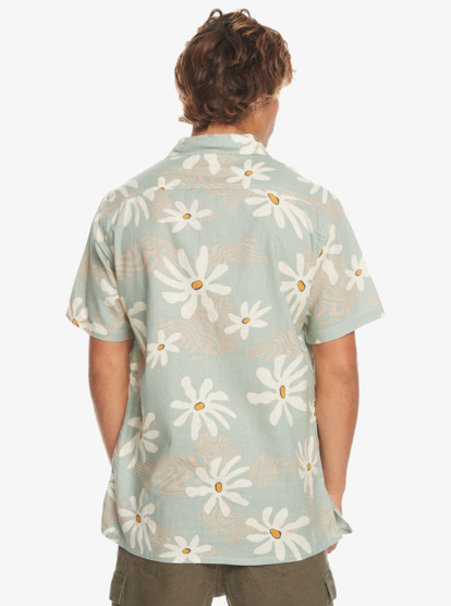 Quiksilver Trippy Floral SS Shirt - Iceberg Green