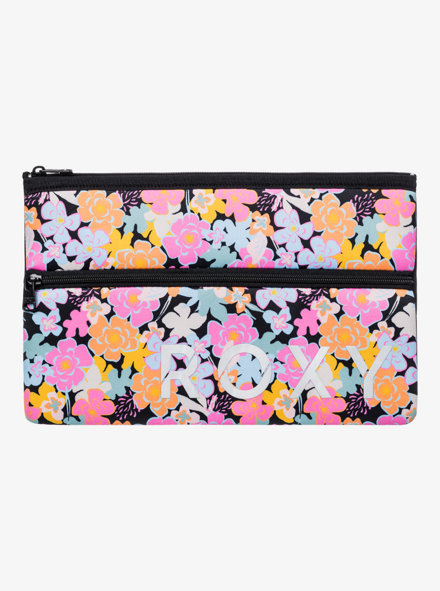 Roxy White Shoulder Pencil Case - Anthracite Memories