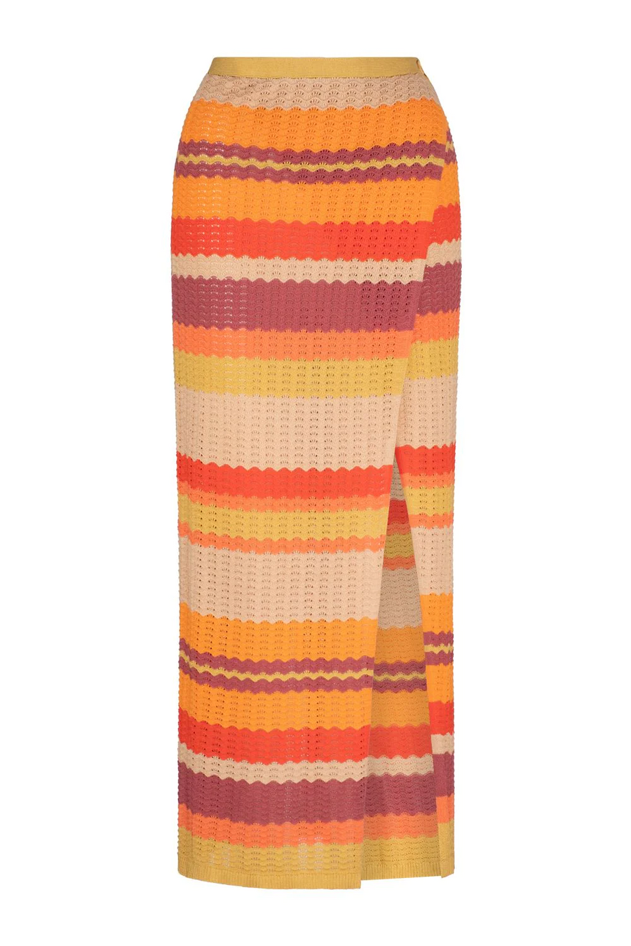 Tigerlily Leilani Mila Midi Skirt - Sunset Stripe