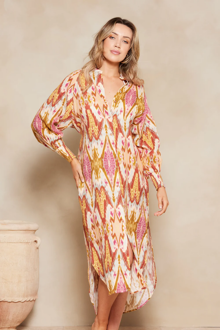 Tigerlily Alita Rhayna Shirt Dress - Berry