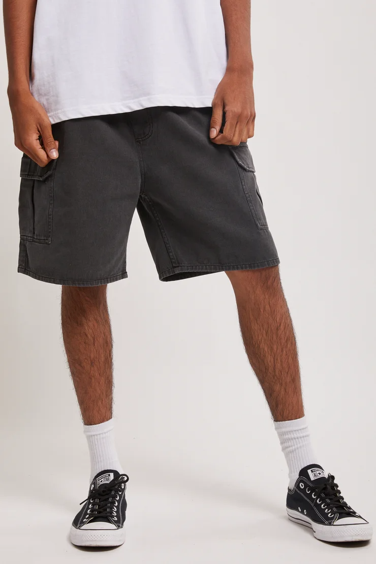 Rollas Tradie Short - Charcoal