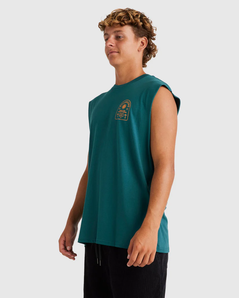 Billabong Portal  Muscle Tee  - Real Teal