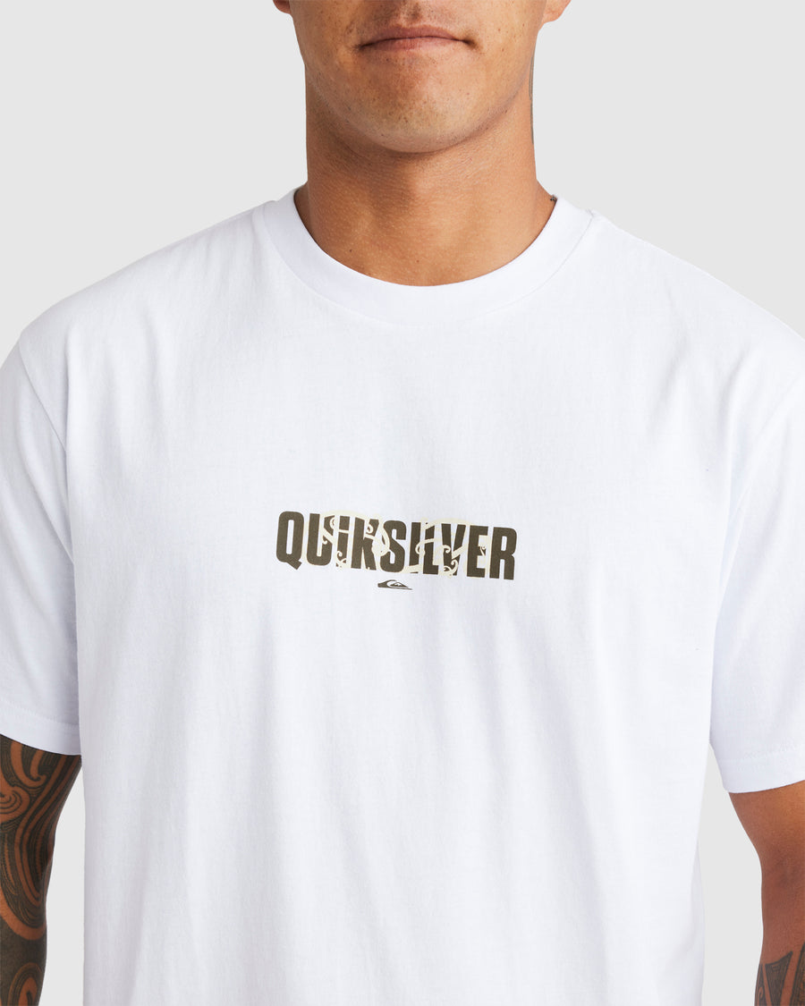 Quiksilver Kowhaiwhai Mangopare Logo Tee - White