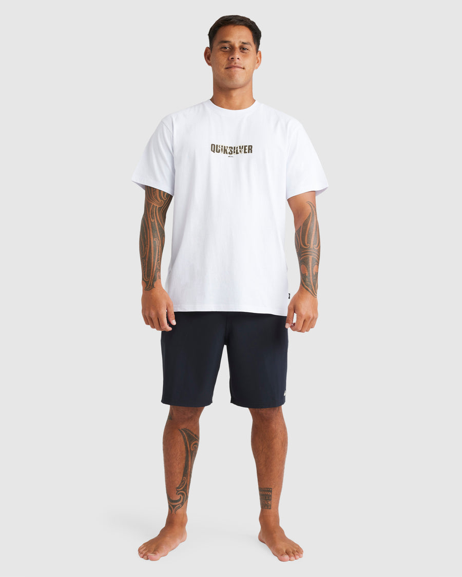 Quiksilver Kowhaiwhai Mangopare Logo Tee - White