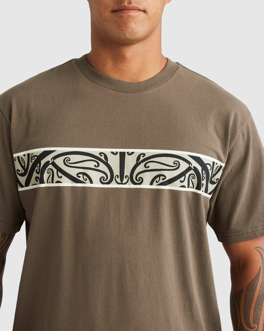 Quiksilver Kowhaiwhai Mangopare  Panel Tee - Canteen