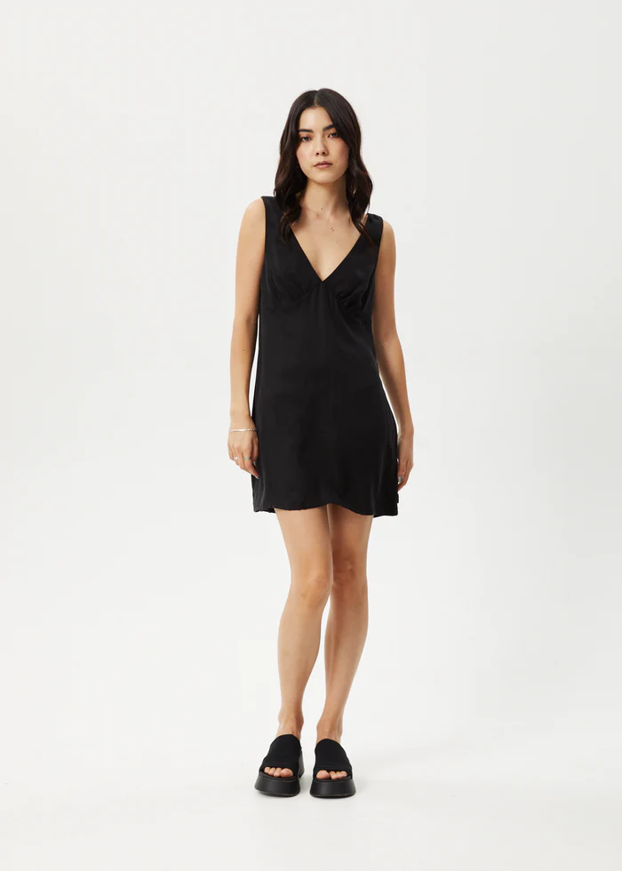 Afends Grace Cupro Mini Dress - Black