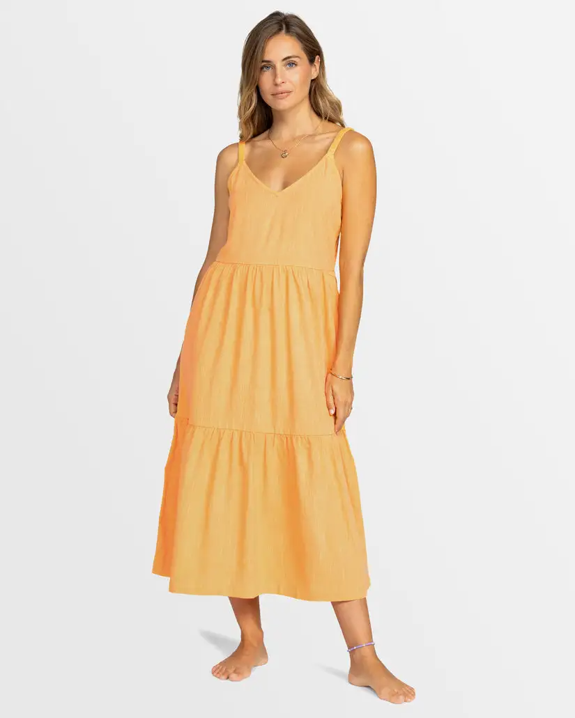 Roxy Waiting Line  Dress - Papaya