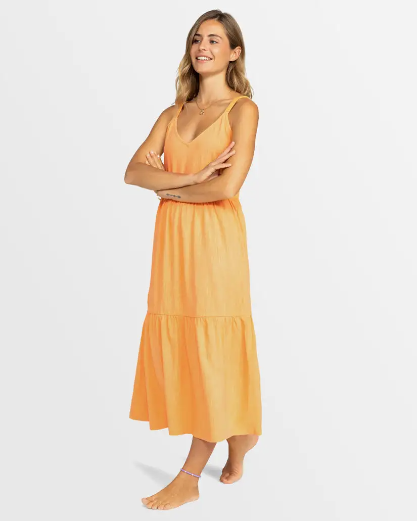 Roxy Waiting Line  Dress - Papaya