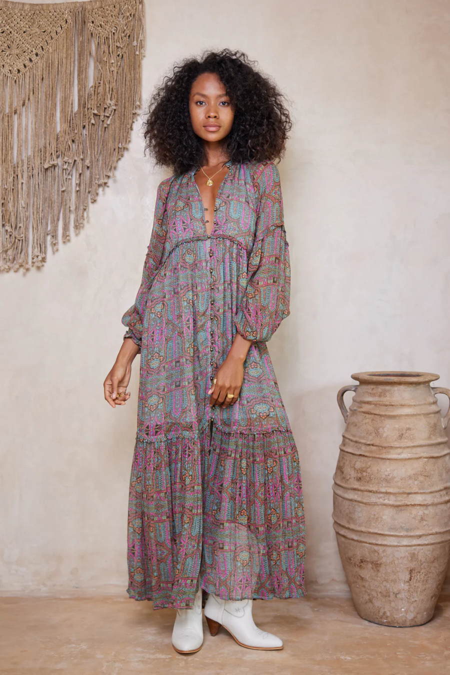 Tigerlily Majorie Isla Maxi Dress - Taragon